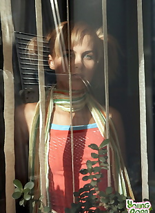 порно фото молодой Блондинка Показывая ее Крошечные я , fetish , blonde 
