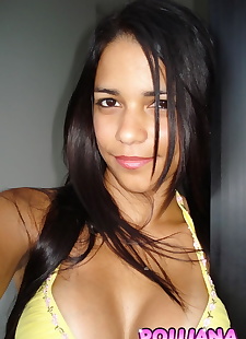  porn photos Latina amateur Polliana displays her, ass , brunette 