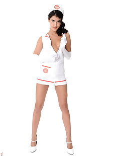  porn photos Sexy nurse undressing and spreading -, Lady Dee , brunette , teen  nurse